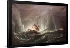 Hms Erebus and Terro, Escape from the Bergs, 13 March 1842, 1863-Richard Bridges Beechey-Framed Giclee Print