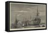 HMS Excellent, Gunnery Ship at Portsmouth, Shortly to Be Broken Up-null-Framed Stretched Canvas