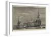 HMS Excellent, Gunnery Ship at Portsmouth, Shortly to Be Broken Up-null-Framed Giclee Print