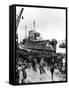 HMS 'Exeter' Arriving at Plymouth, Second World War, 1940-null-Framed Stretched Canvas