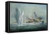 Hms Exeter Engaging in the Graf Spree at the Battle of the River Plate, 2009-Richard Willis-Framed Stretched Canvas