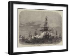 HMS Galatea Receiving the Emperor of Brazil on His Visit to Hrh the Duke of Edinburgh at Rio De Jan-Edwin Weedon-Framed Giclee Print