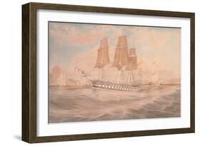 HMS Ganges, and Thetis Off Rio De Janeiro-Emeric Essex Vidal-Framed Giclee Print