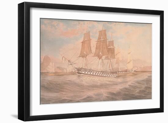 HMS Ganges, and Thetis Off Rio De Janeiro-Emeric Essex Vidal-Framed Giclee Print