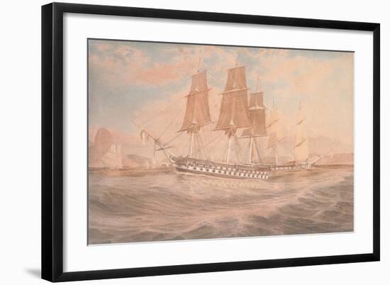 HMS Ganges, and Thetis Off Rio De Janeiro-Emeric Essex Vidal-Framed Giclee Print