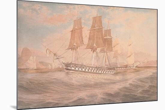 HMS Ganges, and Thetis Off Rio De Janeiro-Emeric Essex Vidal-Mounted Giclee Print