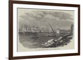 HMS Glasgow Arriving at Bombay with the New Viceroy of India-null-Framed Giclee Print