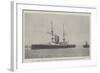 HMS Glory, First-Class Cruiser, Leaving Portsmouth Harbour for China, on 24 November-null-Framed Giclee Print