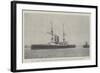 HMS Glory, First-Class Cruiser, Leaving Portsmouth Harbour for China, on 24 November-null-Framed Giclee Print