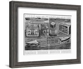 HMS 'Habbakuk' in Section-null-Framed Art Print