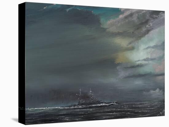 HMS Hood 1941-Vincent Alexander Booth-Stretched Canvas