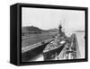 HMS Hood in Panama Canal-null-Framed Stretched Canvas