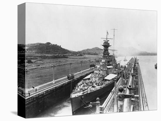 HMS Hood in Panama Canal-null-Stretched Canvas