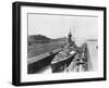 HMS Hood in Panama Canal-null-Framed Photographic Print