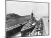 HMS Hood in Panama Canal-null-Mounted Photographic Print