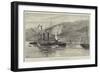 HMS Howe Being Towed into Ferrol Harbour-William Heysham Overend-Framed Giclee Print