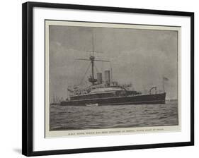 HMS Howe, Which Has Been Stranded at Ferrol, North Coast of Spain-null-Framed Giclee Print