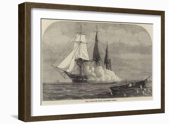 HMS Immortalite Sinking the Derelict Zuleika-null-Framed Giclee Print