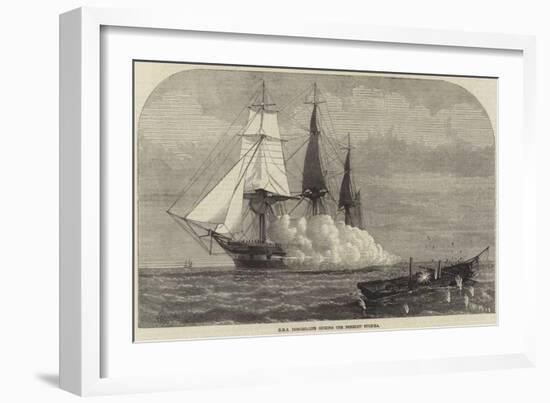 HMS Immortalite Sinking the Derelict Zuleika-null-Framed Giclee Print