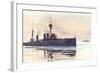 HMS Indominatble-null-Framed Art Print