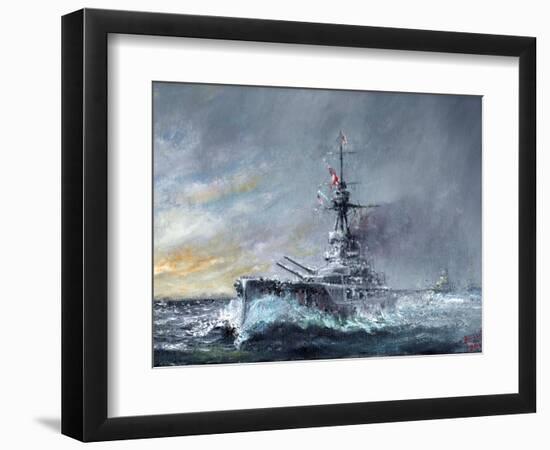 HMS Iron Duke, 'Equal Speed Charlie London' Jutland 1916, 2015-Vincent Alexander Booth-Framed Giclee Print