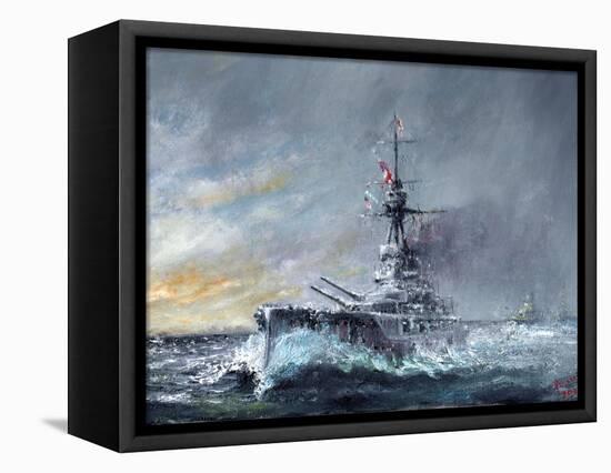 HMS Iron Duke, 'Equal Speed Charlie London' Jutland 1916, 2015-Vincent Alexander Booth-Framed Stretched Canvas