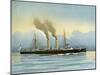 HMS Latona, Royal Navy 2nd Class Cruiser, C1890-C1893-William Frederick Mitchell-Mounted Giclee Print