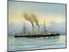 HMS Latona, Royal Navy 2nd Class Cruiser, C1890-C1893-William Frederick Mitchell-Mounted Giclee Print