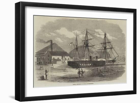 HMS Leopard in Dock at Shanghai-null-Framed Giclee Print