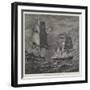 HMS Liffey Rescuing the Crew of the Burning Barque Anita-null-Framed Giclee Print