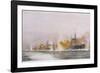 Hms "Lion" Leads the Battle- Cruisers into the Fray at the Battle of Jutland-William Lionel Wyllie-Framed Photographic Print