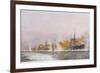 Hms "Lion" Leads the Battle- Cruisers into the Fray at the Battle of Jutland-William Lionel Wyllie-Framed Photographic Print