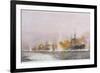 Hms "Lion" Leads the Battle- Cruisers into the Fray at the Battle of Jutland-William Lionel Wyllie-Framed Photographic Print