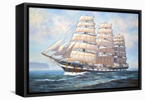 Hms Macquarie-John Bradley-Framed Stretched Canvas