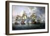 HMS 'Mediator' Engaging French and American Vessels, 11-12 December 1782, 1783 (Oil on Canvas)-Thomas Luny-Framed Giclee Print