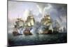 HMS 'Mediator' Engaging French and American Vessels, 11-12 December 1782, 1783 (Oil on Canvas)-Thomas Luny-Mounted Giclee Print