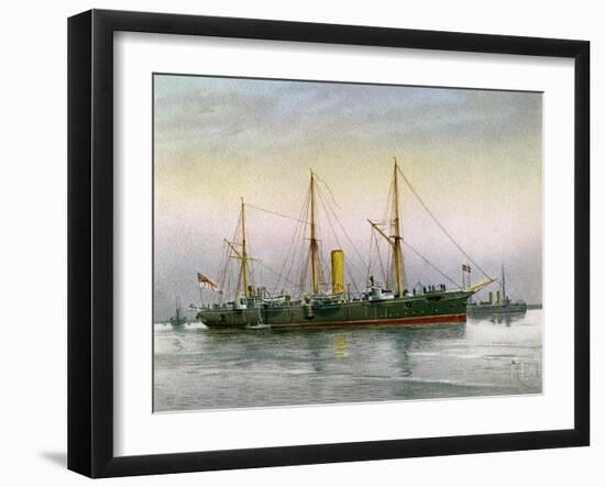 HMS Mohawk, Royal Navy 3rd Class Cruiser, C1890-C1893-null-Framed Giclee Print