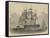 HMS Nankin, 50 Guns, Honourable Keith Stewart, Commander-Edwin Weedon-Framed Stretched Canvas