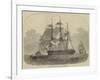 HMS Nankin, 50 Guns, Honourable Keith Stewart, Commander-Edwin Weedon-Framed Giclee Print