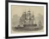 HMS Nankin, 50 Guns, Honourable Keith Stewart, Commander-Edwin Weedon-Framed Giclee Print