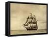 HMS Nautilus at Sea-null-Framed Stretched Canvas