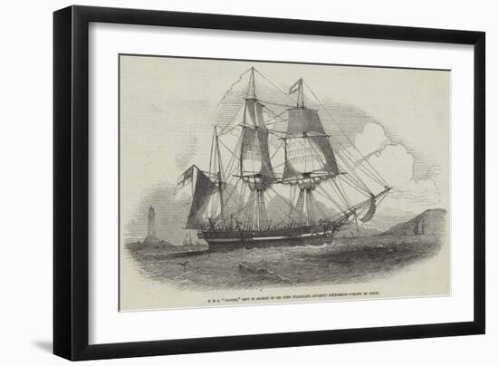 HMS Plover, Sent in Search of Sir John Franklin's Arctic Expedition-null-Framed Giclee Print