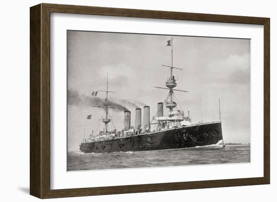 Hms Powerful, from 'South Africa and the Transvaal War'-Louis Creswicke-Framed Giclee Print