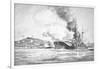 Hms Queen Elizabeth Bombarding the Dardanelles Defences in 1915-Charles John De Lacy-Framed Giclee Print