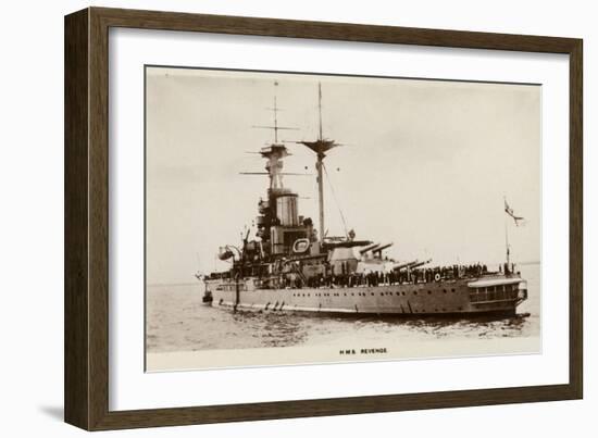 Hms Revenge, the Lead Ship of the Revenge Class of Battleships of the Royal Navy-null-Framed Giclee Print