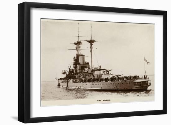 Hms Revenge, the Lead Ship of the Revenge Class of Battleships of the Royal Navy-null-Framed Giclee Print