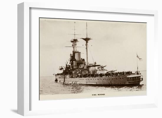 Hms Revenge, the Lead Ship of the Revenge Class of Battleships of the Royal Navy-null-Framed Giclee Print
