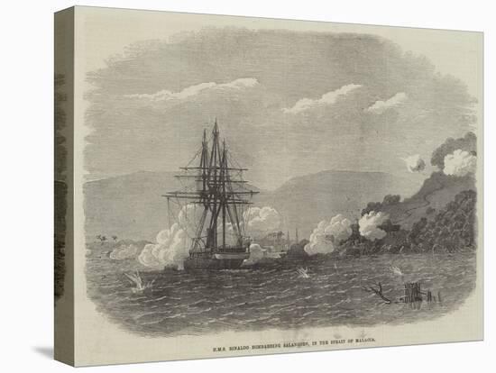 HMS Rinaldo Bombarding Salangore, in the Strait of Malacca-null-Stretched Canvas
