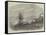 HMS Rinaldo Bombarding Salangore, in the Strait of Malacca-null-Framed Stretched Canvas