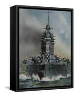 HMS 'Rodney'-null-Framed Stretched Canvas